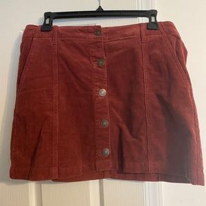 Forever 21 Burgundy corduroy skirt